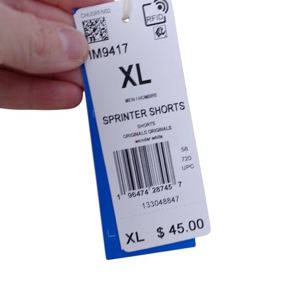 NWT Adidas Adicolor Classics Sprinter Shorts Sz XL Cream Lightweight Outdoor - Picture 6 of 9